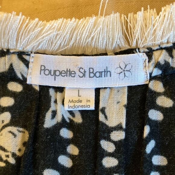 Poupette St Barth Beline Tank Dress/Coverup in Black & White Print. Size Large. - Picture 7 of 7